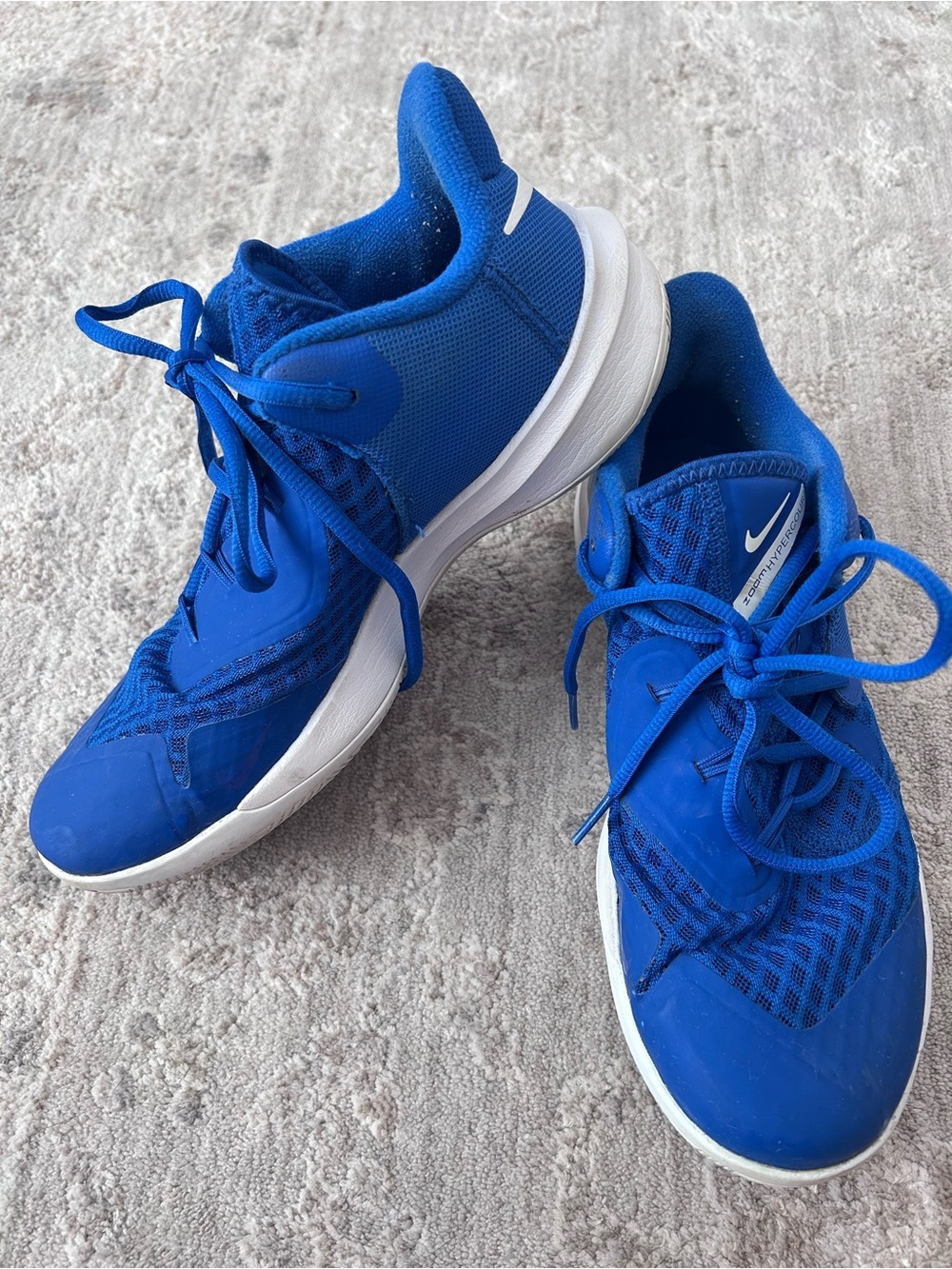 Nike Mens Shoes Zoom Hyperspeed Court Size 7.5 Blue White Athletic Performance